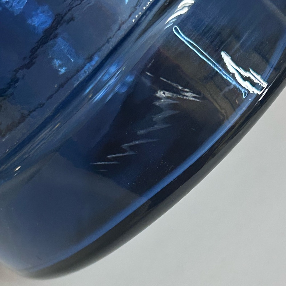 Vintage L E Smith Blue “Milk Can” Glass Jar - Picture 10 of 16
